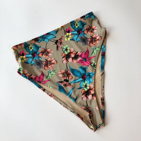 Women's Floral High Waist Bathing Suit Bottom Ready to Ship