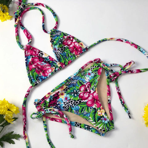 Women's Tropical Print Bikini