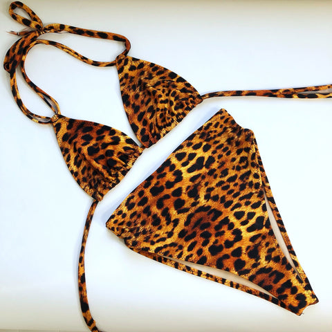 Cheeky Leopard High Waisted Swimsuit
