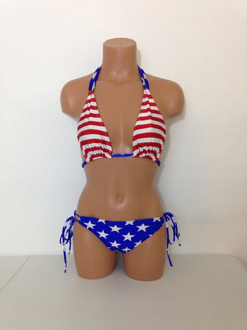 American Flag Bikini Scrunch Butt