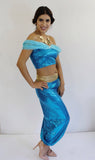 Women's Princess Jasmine inspired cosplay, Halloween costume with pants, comic con dress up
