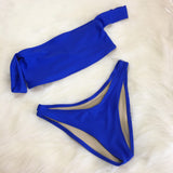 Royal Blue Cheeky Bikini with Sleeves