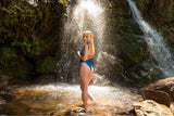 Women's Overalls swimsuit, one piece bathing suit, high leg swimwear
