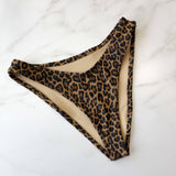 Women's Leopard High Leg Bikini Bottom