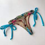 Women's Floral Thong Bikini Bottom small ready to ship