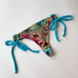 Women's Floral Thong Bikini Bottom small ready to ship
