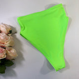 Neon Green High Waist Swimsuit Bottom