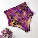 Women's high waisted animal print swimsuit bottom