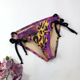 Women's Leopard Tie String Bikini Bottom