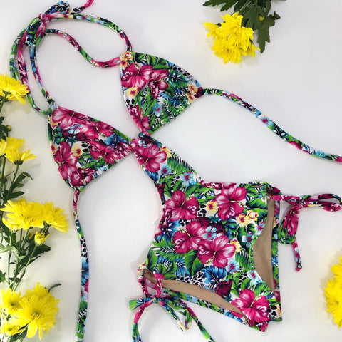 Women's One Piece Tropical Swimsuit