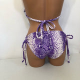 Women's one piece ruffle snake swimsuit