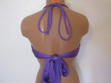 Mermaid seashell bathing suit top purple