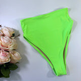 Neon Green High Waist Swimsuit Bottom