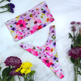 High Leg Floral Thong Bikini