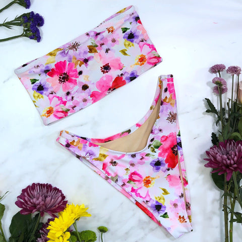 High Leg Floral Bikini