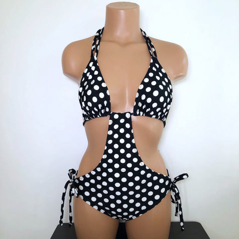 One Piece Polka Dot Swimsuit
