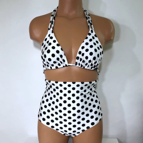 High Waist Polka Dot Swimsuit