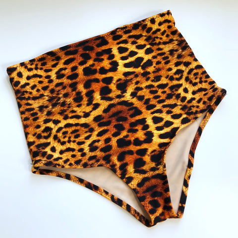 High Waist Animal Print Swimsuit Bottom