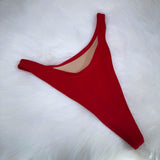 High Leg Thong Bikini Bottom
