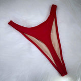 High Leg Thong Bikini Bottom