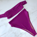 Women's High Waist Bathing Suit With Sleeves