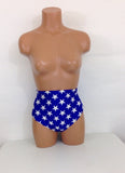 Women's Stars high waist swimsuit bottom, vintage bathing suit separates