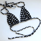 High Leg Thong Polka Dot Bikini