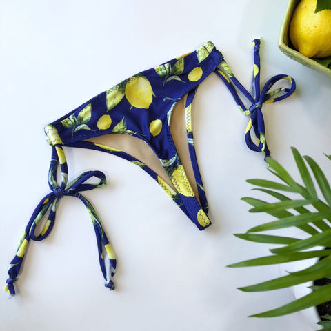 Women's Lemon Thong Cheeky Bikini Bottom