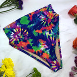 Women’s Tie Dye High Waist Cheeky Swimsuit Bottom