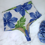 Women’s Hawaiian print High Waist Thong Swimsuit Bottom