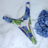 Hawaiian print High Leg Thong Bikini Bottom