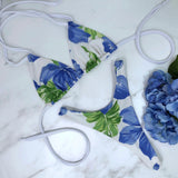 High Leg Thong Hawaiian print Bathing Suit