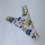 High Leg Cheeky Bikini Bottom Retro Floral