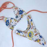 High Leg Cheeky Retro Floral Bathing Suit