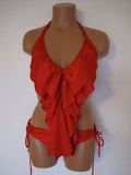 Women's Long Ruffle Bathing Suit