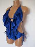 Women's One Piece Ruffle Bathing Suit Plus Size Swimsuit