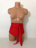 Women's High Waist Swimsuit Bottom with Tie