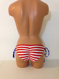 Usa stripes bikini bottoms bathing suit