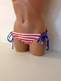 Usa stripes bikini bottoms bathing suit