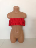 Ruffle Bandeau Bathing Suit Top