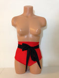 Women's High Waist Swimsuit Bottom with Tie