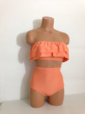 Women's High Waist Ruffle Swimsuit