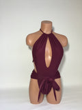 Women's One Piece Swimsuit Sexy tie wrap bathing suit MORE COLORS