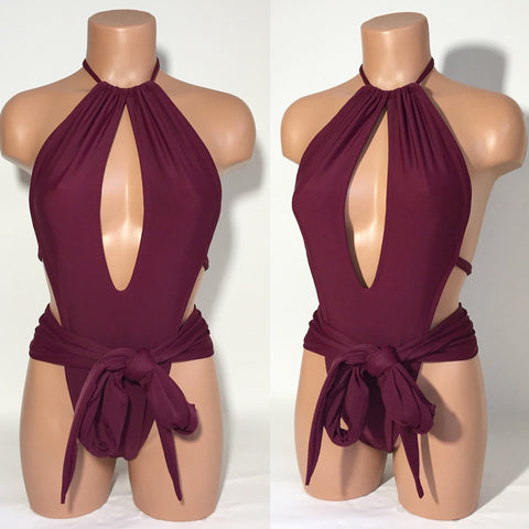 Women's One Piece Swimsuit Sexy tie wrap bathing suit MORE COLORS