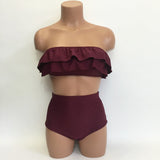 Women's High Waist Ruffle Swimsuit