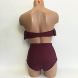 Women's High Waist Ruffle Swimsuit