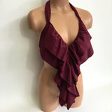 Women's Long ruffle Bathing Suit top MORE COLORS