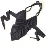 Women's Long Ruffle Swimsuit Top