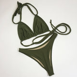 High leg 90's Style Bikini Bathing Suit